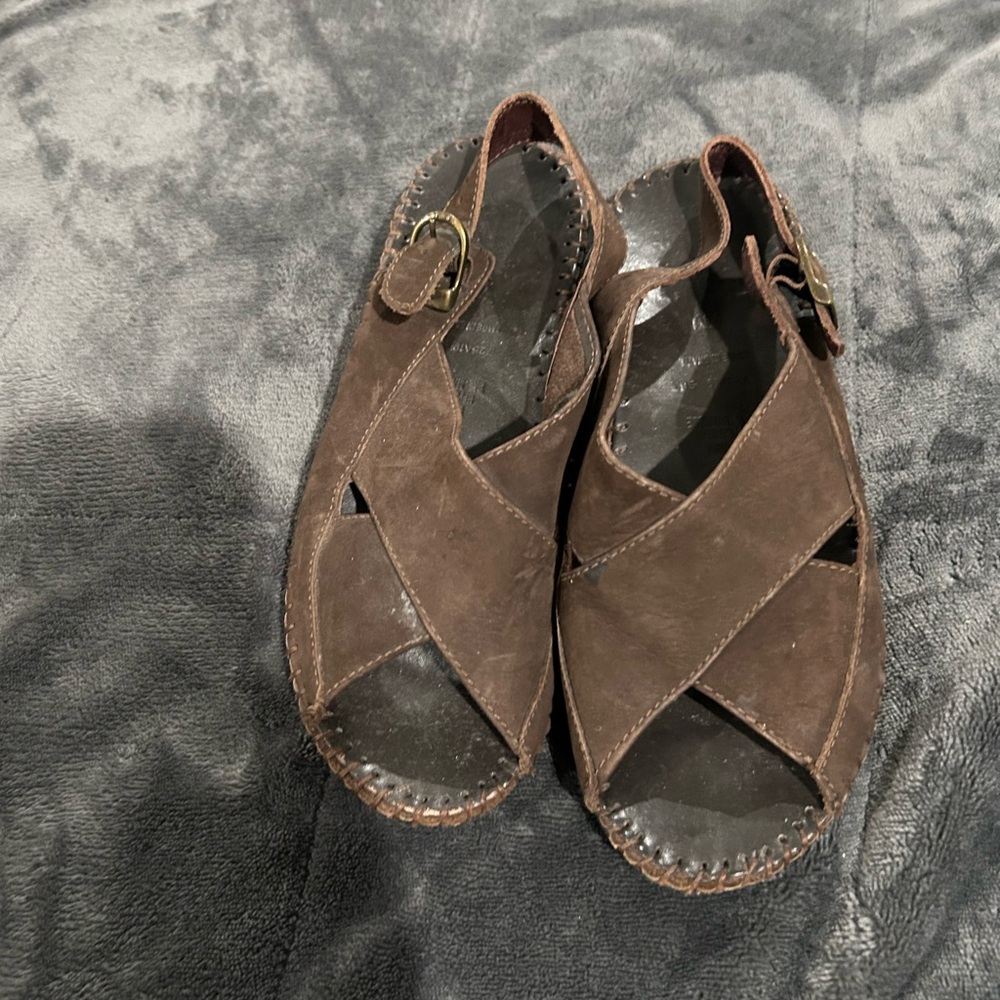 Brown Leather Women's Sandals